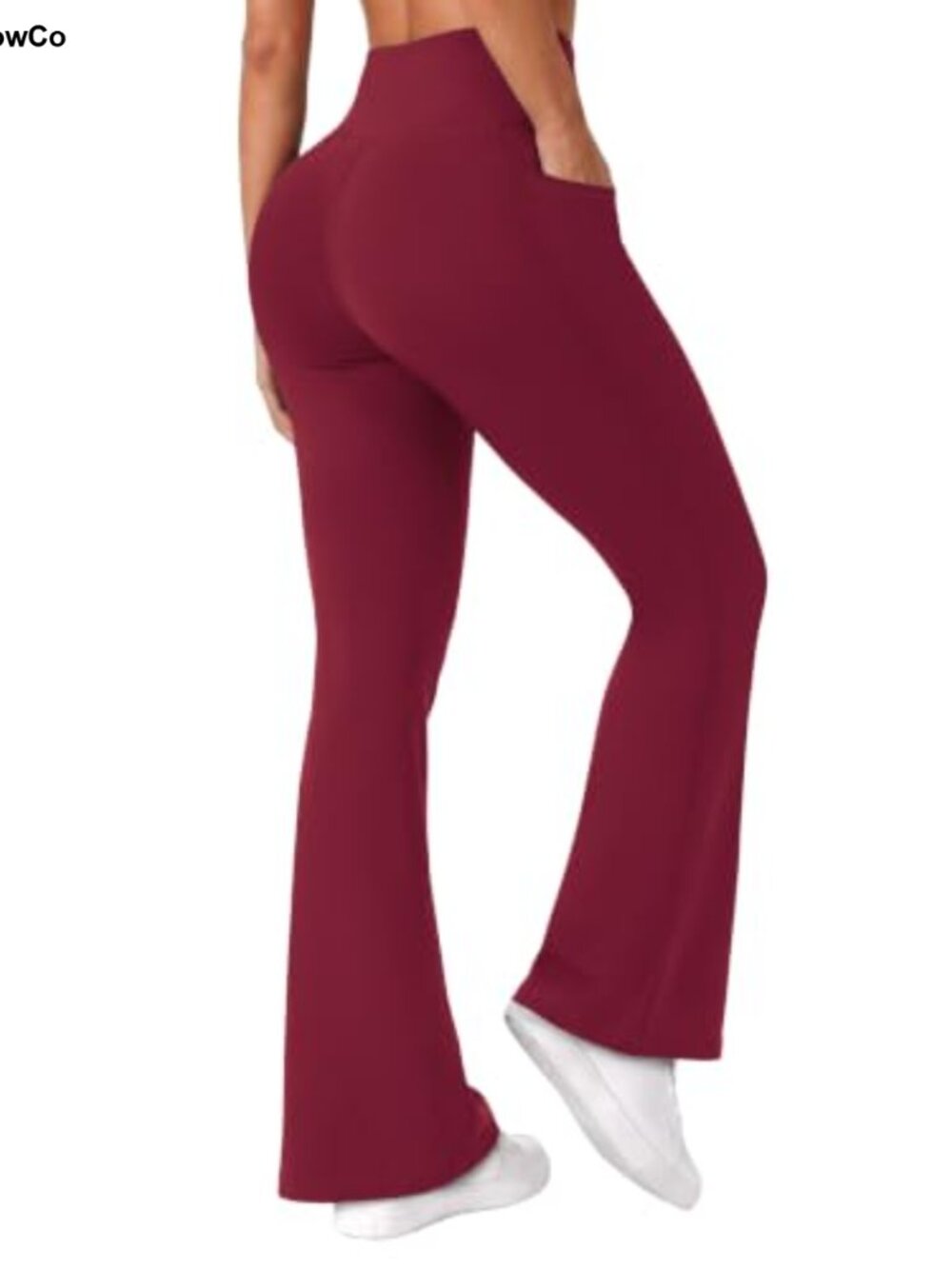 High Waisted Seamless Bootcut Flare Yoga Pants with Pockets